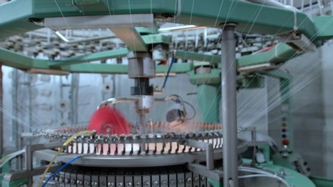 circular knitting machine factory working