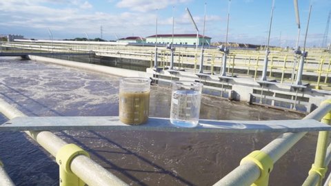 water treatment  plant clean dirty