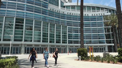 Anaheim, CA / USA - July 22, 2019: Conference attendees at the Anaheim Convention Center