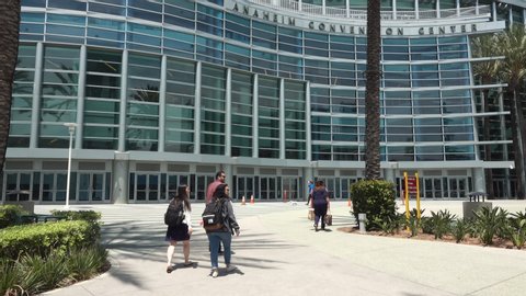 Anaheim, CA / USA - July 22, 2019: Conference attendees at the Anaheim Convention Center