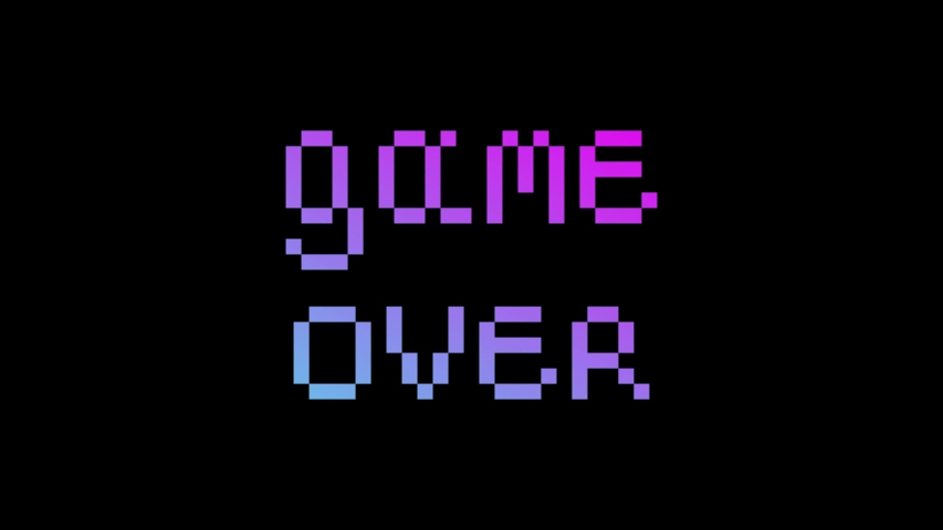 Game Over Pixel Art Text Stock Footage Video 100 Royalty Free Shutterstock