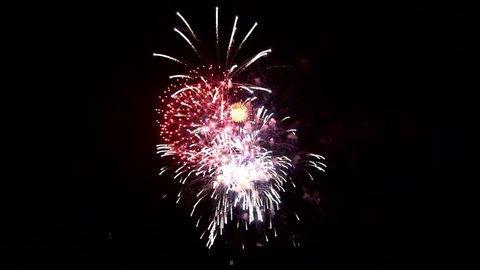 Fourth of July fireworks in slow motion Boulder, Colorado