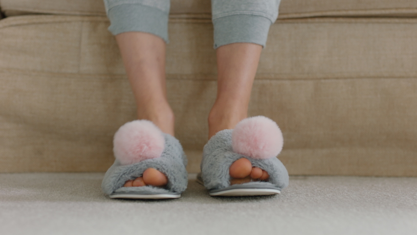 fluffy feet slippers