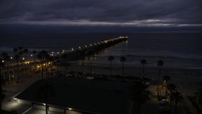 Oceanside Pier California time lapse at sunset shot in 4k high resolution 