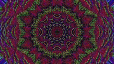Kaleidoscope expressive fractal nostalgic video. Seamless footage.