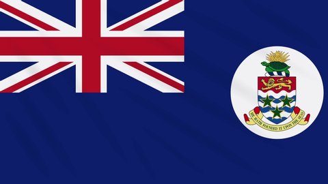 Cayman Islands flag waving cloth, ideal for background, loop