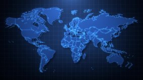 World map with network connection, Global network, Hologram graphic. - Powered by Shutterstock - Get 15% off with code: PIKWIZARD15