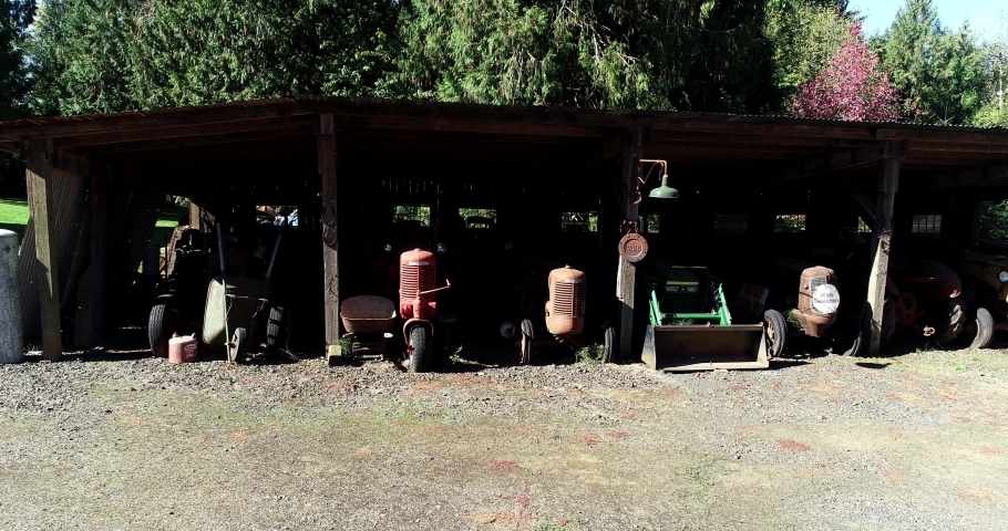 Antique Tractors on a farm in Oregon