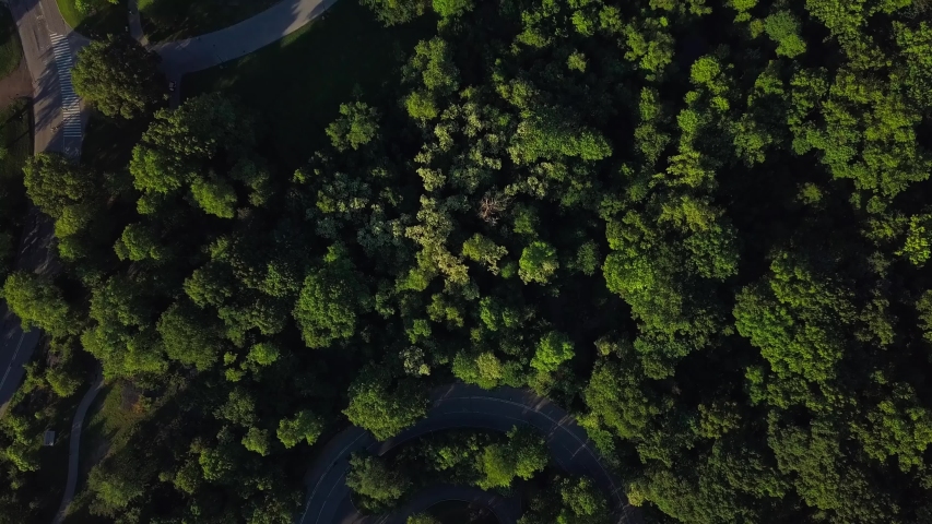New York, New York / United States - 05 25 2018: New York Central Park Aerial