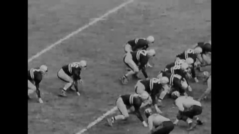 CIRCA 1938 - In the third quarter of an Army-Navy football game the Army gets a touchdown.