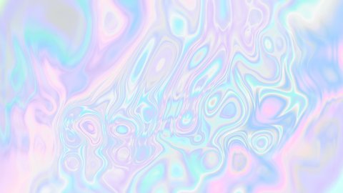 Trendy light neon abstract holographic background. Looped 4K motion graphic.