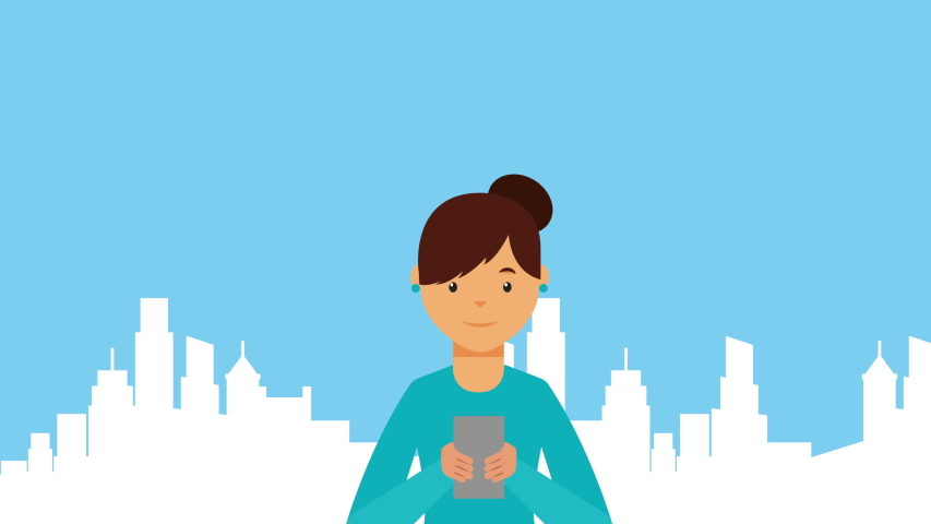 social media technology with man using smartphone ,4k video animation - Powered by Shutterstock - Get 15% off with code: PIKWIZARD15