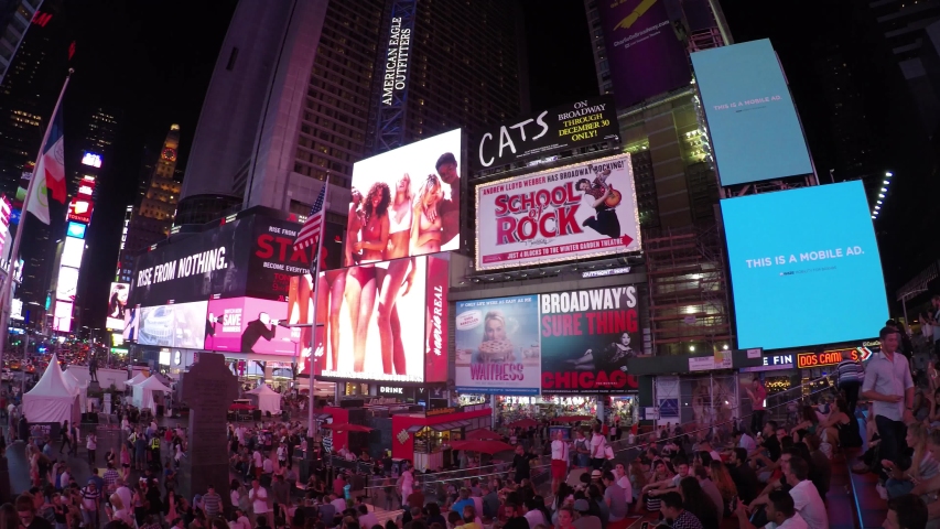 4K Video of Manhattan, Times square, New york Royalty-Free Stock Footage #1034074457