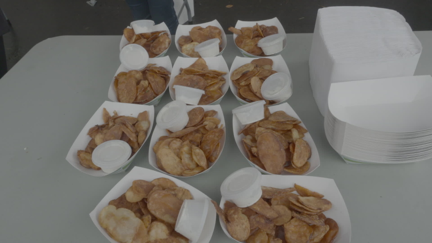 potato chip servings . .