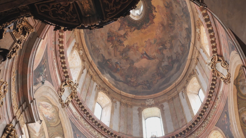The dome of the Catholic Church in Vienna. Austria.