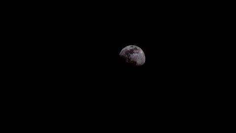 Fayette, AL / United States - 04 16 2019: Waxing Moon