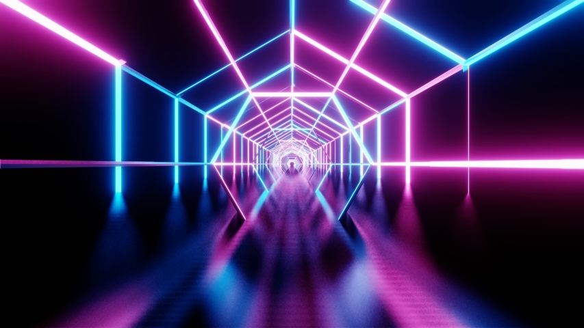 Abstract Neon Background Flying Through の動画素材 ロイヤリティフリー Shutterstock