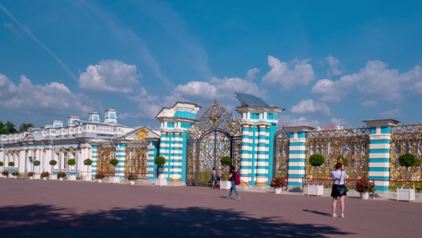 The Golden Gate hyperlapse. Pushkin Tsarskoye Selo. Timelapse.