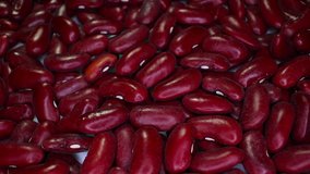 Red beans bean closeup texture rotating video background