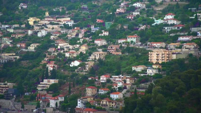 French Riviera. Villas near Monte Carlo. The surroundings of Monaco on the Cote d