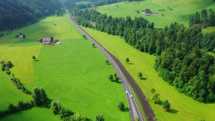 Flight over the Swiss landscape - Switzerland from above