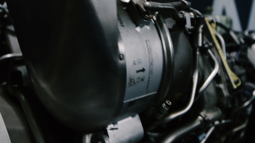 4k Close up Airplane Engine Stock Footage Video (100% Royalty-free