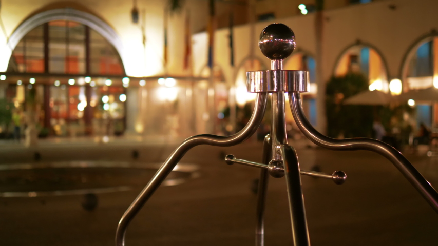 Luggage cart in the hotel in 4k slow motion 60fps
