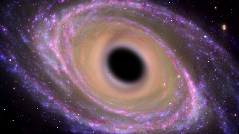 Animation of a black hole swallowing space and time. Elements of this media furnished by NASA.
