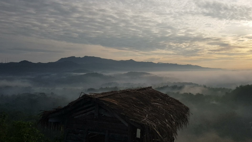 The bauty of sunrise at Gunung Ireng, taken in Gunungkidul Regency, Yogyakarta, Indonesia.
