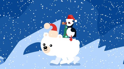 Christmas Animated Greeting Card With の動画素材 ロイヤリティフリー Shutterstock