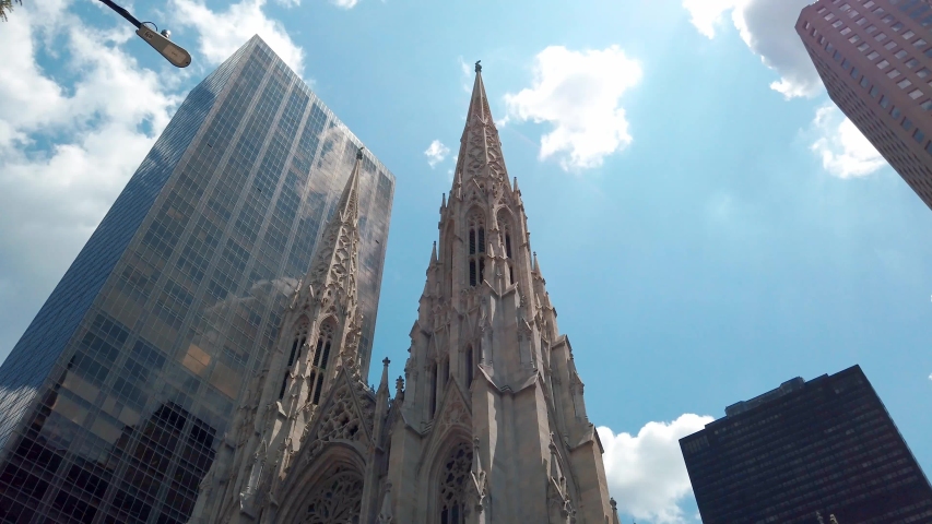 Street view with St. Patrick