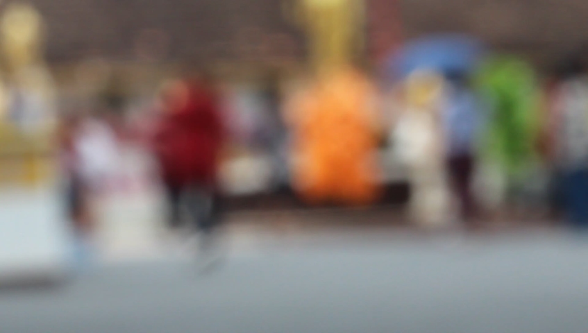 People walking blur and bokeh