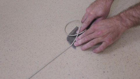 How Heat Welding Vinyl Floor Heat Stock Footage Video (100% Royalty