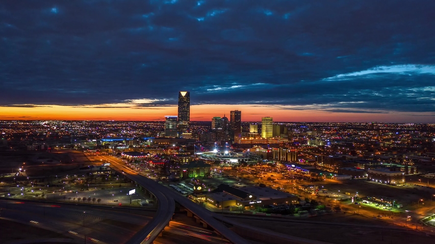 Sunset Hyperlapse of Downtown OKC