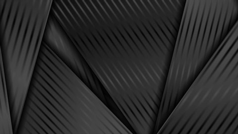 Abstract black glossy corporate motion graphic design with smooth lines. Geometric tech background. Seamless loop. Video animation Ultra HD 4K 3840x2160 库存视频