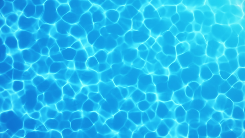 Water caustic backgoround. Pure, clean blue water in the pool. Seamless Loop-able 3D 4K Animation. Royalty-Free Stock Footage #1034251610