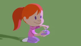 Cute animation illustrating the benefits of playing video games