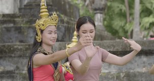 Training Laos Classical Dancing, Video In 4K
