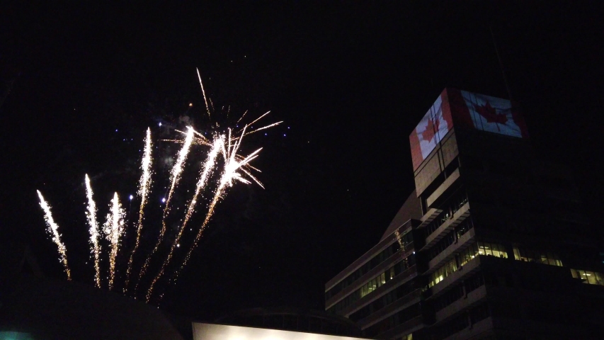 Canada Day fireworks in Kitchener, Ontario