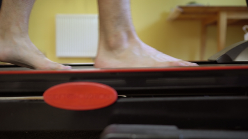 walking barefoot on treadmill