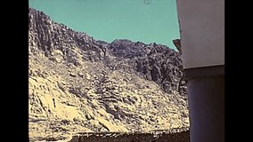Archival Mount Sinai of Egypt in the 1970s during Israeli occupation until 1979 with Saint Catherine Monastery in the Sinai Peninsula of Egypt. A Greek Orthodox monastery.