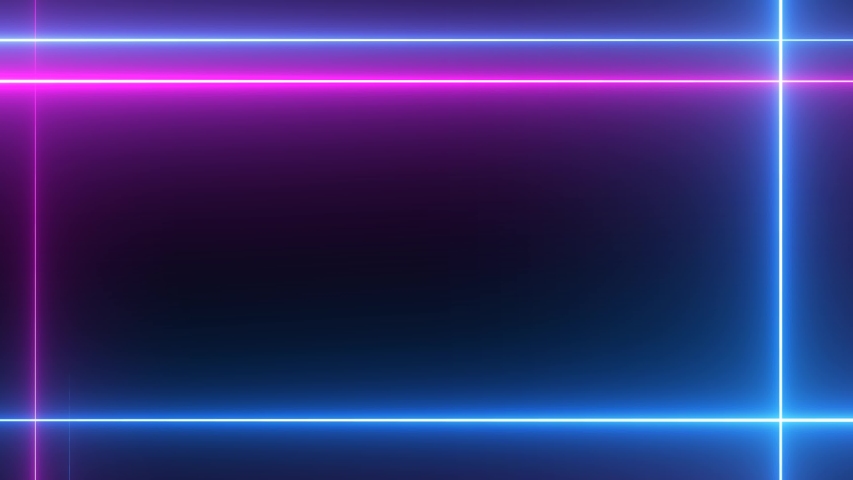 Neon lights abstract motion animated background.Abstract motion lighting equipment and lights effects.Neon lights looped animation for music videos and fluid background. Square neon lights.  Royalty-Free Stock Footage #1034376146