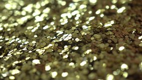 Rotation Macro Golden Particles Background