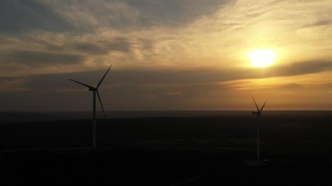 wind turbines generating green energy
