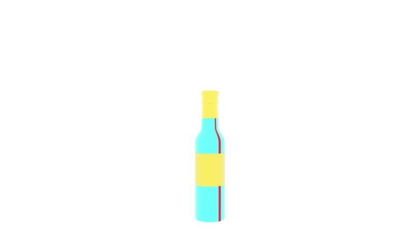 Bottle Moves Alpha Matte 3D CGI VFX Animation