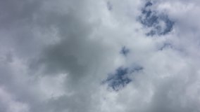 Video timelapse clouds fly through the sky
