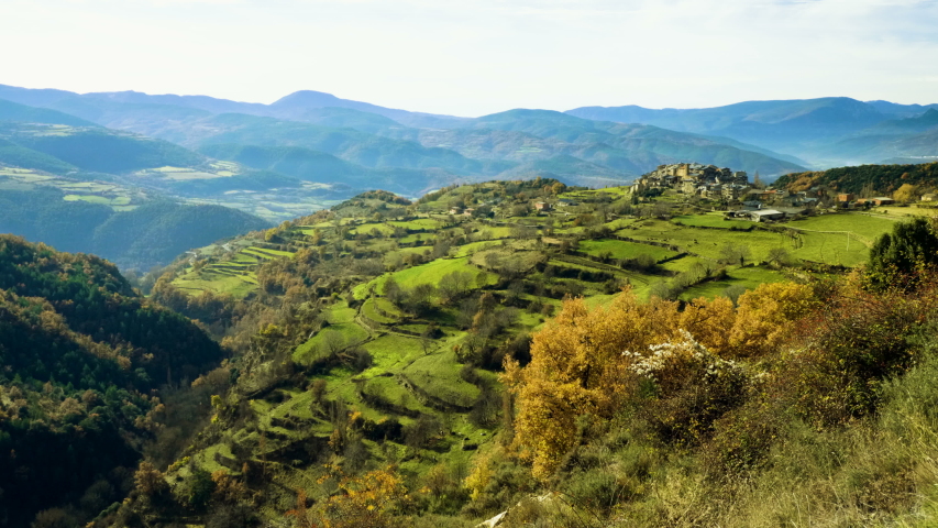 Views of Andorra located in the Pyrenees mountains between France and Spain. 4K