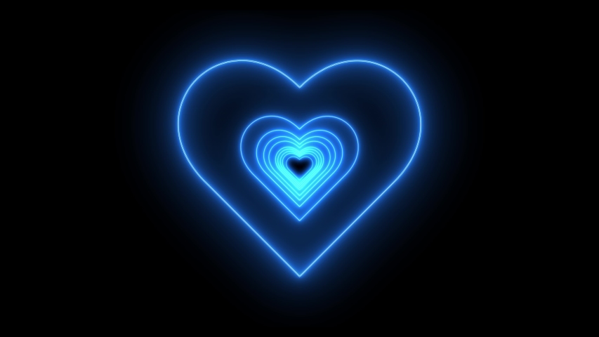 Glowing Love Heart Animation. Motion Stock Footage Video (100% Royalty ...