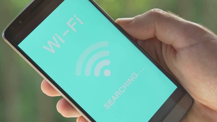 Smartphone Cell Searching Wi-fi Connection Stock Footage Video (100% ...