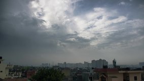 Stormy Clouds Timelapse in a City in 4K